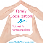 Family socialization is as important, if not more so, than peer socialization. Generations crossing more than at holidays plays an integral part to passing down wisdom and traditions. - www.MiddleWayMom.com
